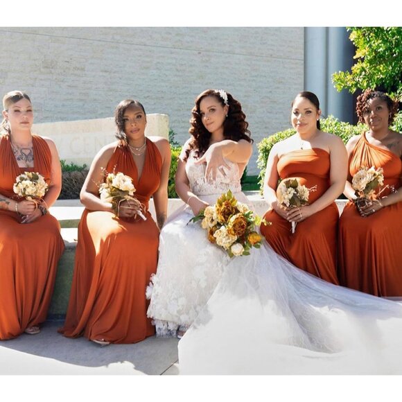 Women Infinity Dresses for Bridesmaids Vintage Long Wrap Multiway Maxi - Picture 3 of 5